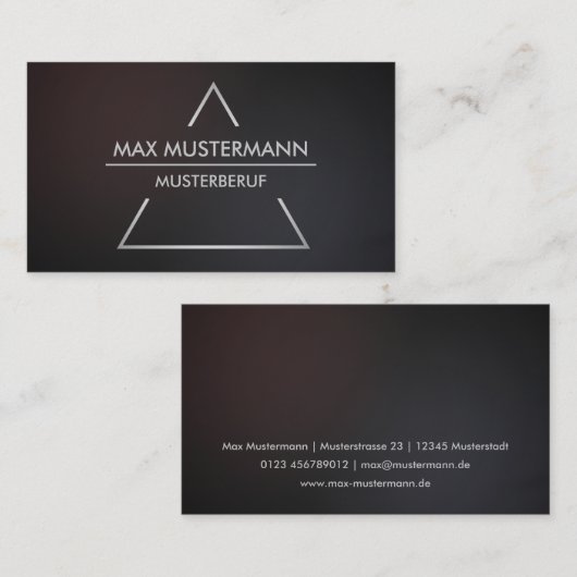 Carte De Visite Pyramide moderne d'Elegante (Devant / Derrière)