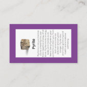 Carte De Visite Pyrite Cristal Signification Bijoux Display (Devant)