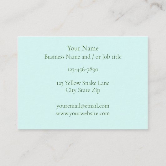 Carte De Visite Python albino (Dos)