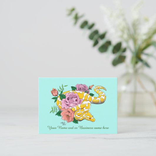 Carte De Visite Python albino (Debout devant)