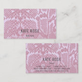 Carte De Visite Python Monochromatique contemporain Peau rose (Devant / Derrière)