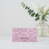 Carte De Visite Python Monochromatique contemporain Peau rose (Debout devant)