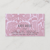 Carte De Visite Python Monochromatique contemporain Peau rose (Dos)