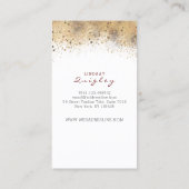 Carte De Visite Q Monogram Burgundy Gold et Navy Blue Floral (Dos)