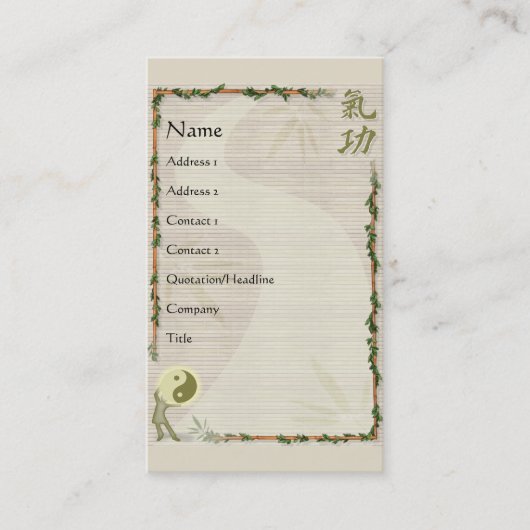 Carte De Visite QiGong (Devant)