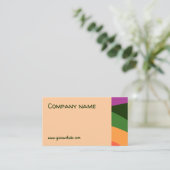 Carte de visite QR Abstrait orange jaune vert rose (Debout devant)