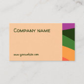 Carte de visite QR Abstrait orange jaune vert rose (Devant)