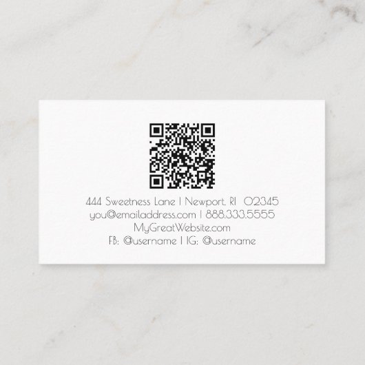 Carte De Visite *~* QR Agate Aqua Mauve Gold Parties scintillant A (Dos)