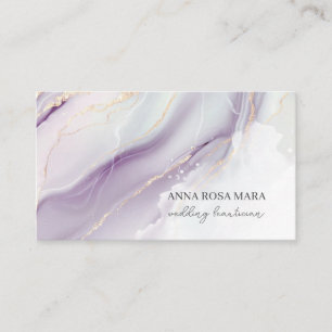 Carte De Visite *~* QR Agate Lavender White Gold Parties scintilla