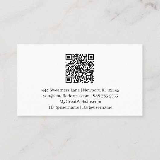 Carte De Visite *~* QR Agate Ornate Scroll Gold Parties scintillan (Dos)