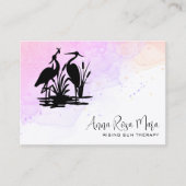 Carte De Visite *~* QR AP46 Elegant Ethereal Beach Marsh Heron (Devant)