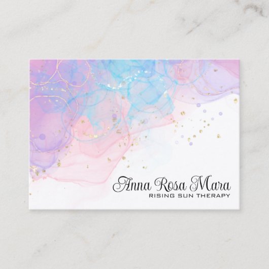 Carte De Visite *~* QR AP46 Elegant Ethereal Magical Parties scint (Devant)