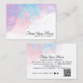 Carte De Visite *~* QR AP46 Elegant Ethereal Magical Parties scint (Devant / Derrière)