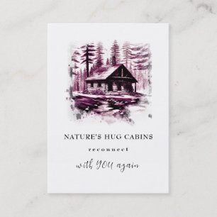 Carte De Visite *~* QR AP49 Rustic Cabine Cottage Lodge