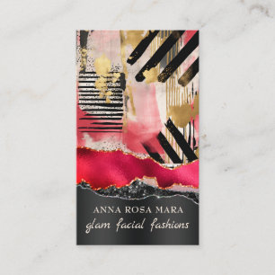 Carte De Visite *~* QR AP5 Glam Punk Luxe 2 Mode Gras Beauté