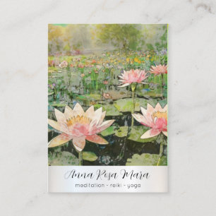 Carte De Visite *~* QR Art Lotus Water Lily Nature Flower AP67