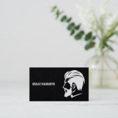 Carte De Visite QR Barber Premium (Debout devant)