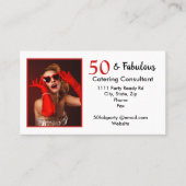 Carte De Visite QR Code 50 et Fabulous Catering Consultant (Devant)