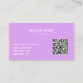Carte de visite QR Code Abstrait Aquarelle Violett (Dos)