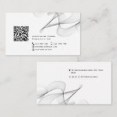 Carte De Visite QR code abstrait réseau moderne simple personnel (Devant / Derrière)