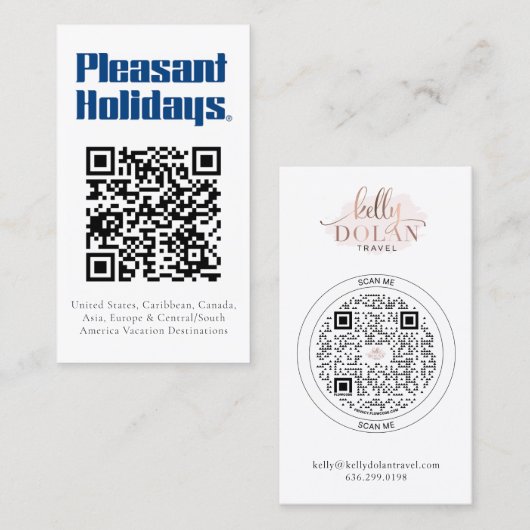 Carte De Visite QR Code Ajouter Un Logo Double Côté (Devant / Derrière)