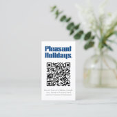 Carte De Visite QR Code Ajouter Un Logo Double Côté (Debout devant)