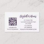 Carte De Visite QR Code Amethyst Gem Stone (Dos)