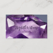 Carte De Visite QR Code Amethyst Gem Stone (Devant)