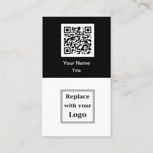 Carte De Visite QR Code And Business Logo Business Cards Vertical (Devant)