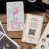 Carte de visite QR Code Artiste Ongles Tarot Paste