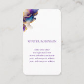 Carte De Visite QR code artsy alcoho agate d'encre (Dos)