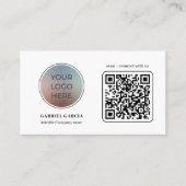 Carte de visite QR Code avec logo moderne (Devant)