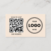 Carte de visite QR Code avec logo personnalisé (Dos)