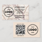 Carte de visite QR Code avec logo personnalisé (Devant / Derrière)