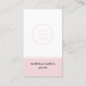 Carte de visite QR Code avec logo simple rose blus (Devant)