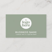 Carte de visite QR Code avec logo vert moderne (Devant)