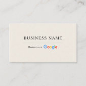 Carte de visite QR Code Avis Google Neutre Ivoire (Devant)