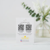 Carte De Visite QR code avis petit commerce GOOGLE et YELP (Debout devant)