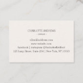 Carte De Visite QR code, beauté, logo, ligne art noir (Dos)