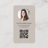 Carte de visite QR Code Beige (Devant)