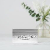 Carte De Visite QR Code Black and White Ocean Sea Professional Bus (Debout devant)