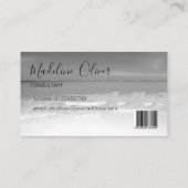 Carte De Visite QR Code Black and White Ocean Sea Professional Bus (Dos)