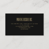 Carte De Visite QR Code Black Modern Peinture (Dos)