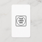 Carte De Visite QR code blanc | Avis Facebook Lien personnalisé mi (Dos)