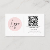 Carte de visite QR Code blanc | Carte moderne Scan (Devant)
