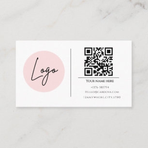 Carte de visite QR Code blanc Carte moderne Scan