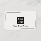 Carte de visite QR Code blanc moderne avec logo pe (Devant)