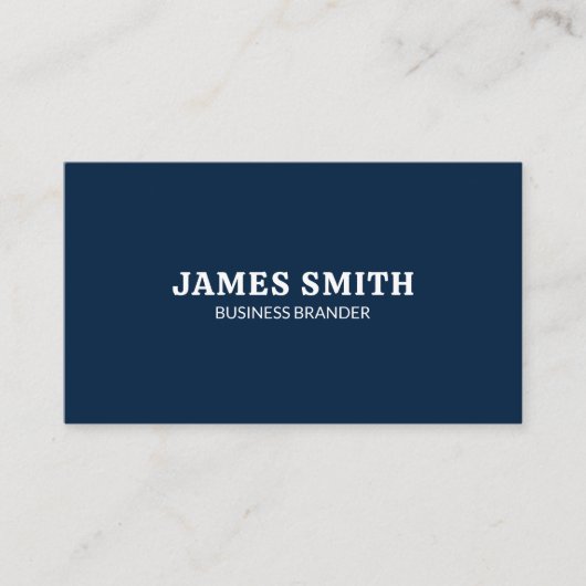 Carte de visite QR Code Bleu Minimaliste Rétro Gra (Devant)