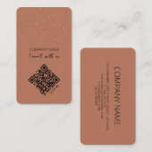 Carte De Visite QR Code Boho Se Connecter Avec Nous (Devant / Derrière)