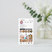Carte de visite QR Code Boulangerie Instagram Chef (Debout devant)